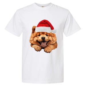 Chow Chow Dog Santa Claus Hat Christmas Holidays Garment-Dyed Heavyweight T-Shirt