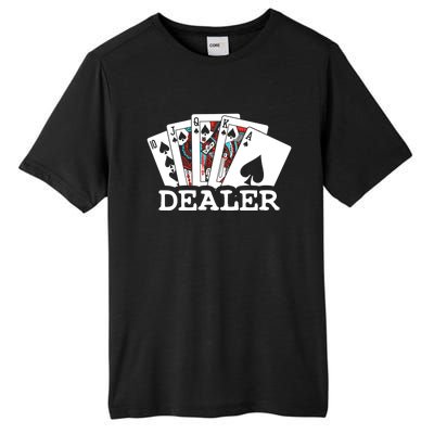 Casino Card Dealer Poker & Blackjacks Gamblers Tall Fusion ChromaSoft Performance T-Shirt