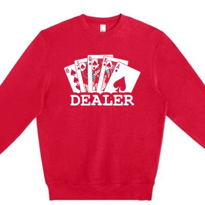 Casino Card Dealer Poker & Blackjacks Gamblers Premium Crewneck Sweatshirt