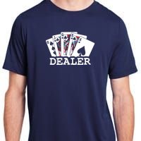 Casino Card Dealer Poker & Blackjacks Gamblers Adult ChromaSoft Performance T-Shirt