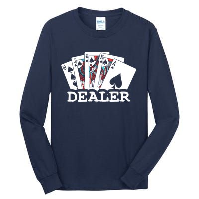 Casino Card Dealer Poker & Blackjacks Gamblers Tall Long Sleeve T-Shirt