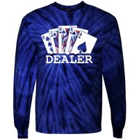 Casino Card Dealer Poker & Blackjacks Gamblers Tie-Dye Long Sleeve Shirt