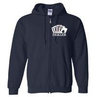 Casino Card Dealer Poker & Blackjacks Gamblers Full Zip Hoodie