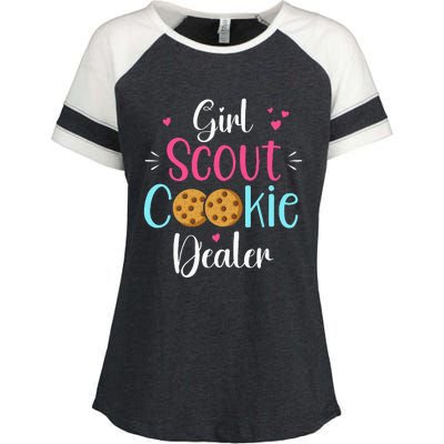 Cool Cookie Dealer Scout For Cool Family Matching Enza Ladies Jersey Colorblock Tee