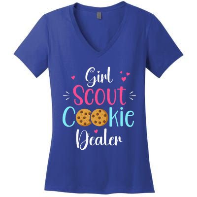 Cool Cookie Dealer Scout For Cool Family Matching Women's V-Neck T-Shirt