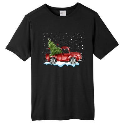 Cane Corso Dogs Ride Red Truck Christmas Gift Funny Xmas Funny Gift Tall Fusion ChromaSoft Performance T-Shirt