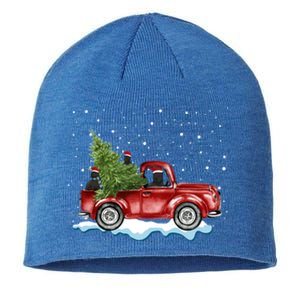 Cane Corso Dogs Ride Red Truck Christmas Gift Funny Xmas Funny Gift Sustainable Beanie