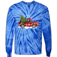 Cane Corso Dogs Ride Red Truck Christmas Gift Funny Xmas Funny Gift Tie-Dye Long Sleeve Shirt