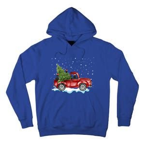 Cane Corso Dogs Ride Red Truck Christmas Gift Funny Xmas Funny Gift Tall Hoodie