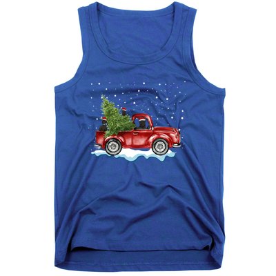 Cane Corso Dogs Ride Red Truck Christmas Gift Funny Xmas Funny Gift Tank Top