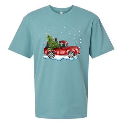 Cane Corso Dogs Ride Red Truck Christmas Gift Funny Xmas Funny Gift Sueded Cloud Jersey T-Shirt