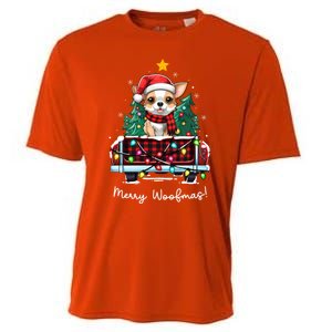 Chihuahua Christmas Dog Truck Plaid Funny Xmas Tree Meaningful Gift Cooling Performance Crew T-Shirt