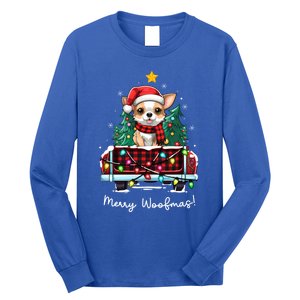 Chihuahua Christmas Dog Truck Plaid Funny Xmas Tree Meaningful Gift Long Sleeve Shirt