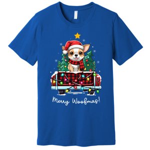 Chihuahua Christmas Dog Truck Plaid Funny Xmas Tree Meaningful Gift Premium T-Shirt