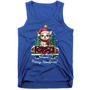 Chihuahua Christmas Dog Truck Plaid Funny Xmas Tree Meaningful Gift Tank Top