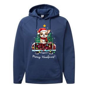 Chihuahua Christmas Dog Truck Plaid Funny Xmas Tree Meaningful Gift Performance Fleece Hoodie