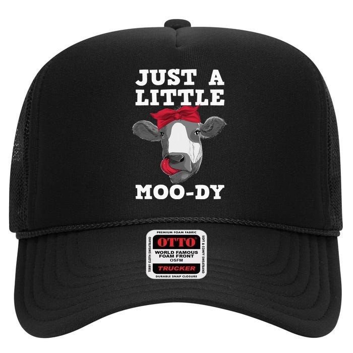 Cute Cow Design For  Dairy Cow Lover High Crown Mesh Back Trucker Hat