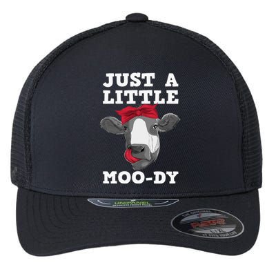 Cute Cow Design For  Dairy Cow Lover Flexfit Unipanel Trucker Cap