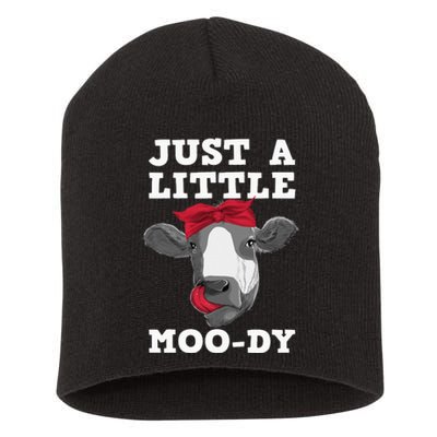 Cute Cow Design For  Dairy Cow Lover Short Acrylic Beanie