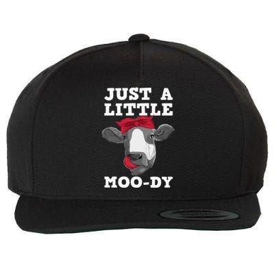 Cute Cow Design For  Dairy Cow Lover Wool Snapback Cap