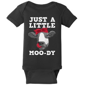 Cute Cow Design For Dairy Cow Lover Cattle Farming Baby Bodysuit