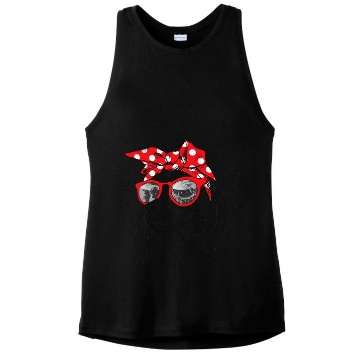 Chinese Crested Dog Mom Bandana Sunglasses MotherS Day Ladies PosiCharge Tri-Blend Wicking Tank