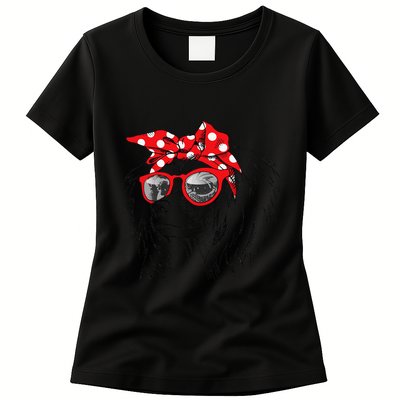 Chinese Crested Dog Mom Bandana Sunglasses MotherS Day Womens T-Shirt