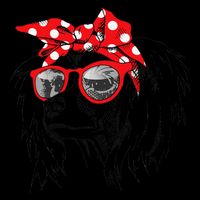Chinese Crested Dog Mom Bandana Sunglasses MotherS Day Women's V-Neck T-Shirt