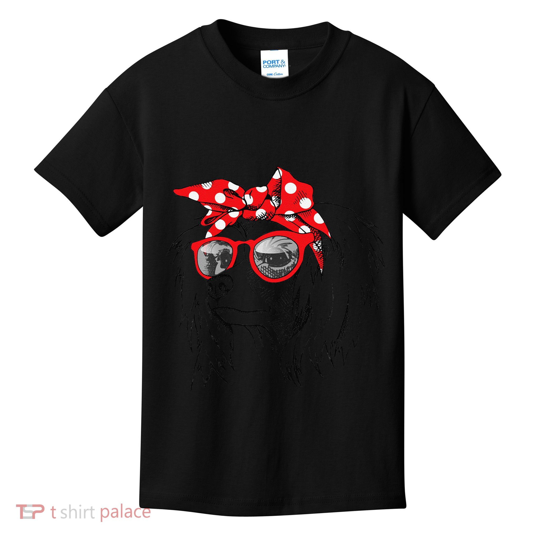 Chinese Crested Dog Mom Bandana Sunglasses MotherS Day Kids T-Shirt