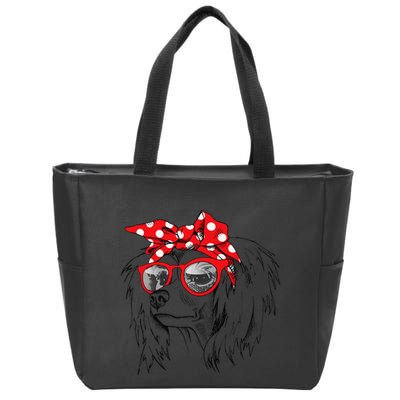 Chinese Crested Dog Mom Bandana Sunglasses MotherS Day Zip Tote Bag