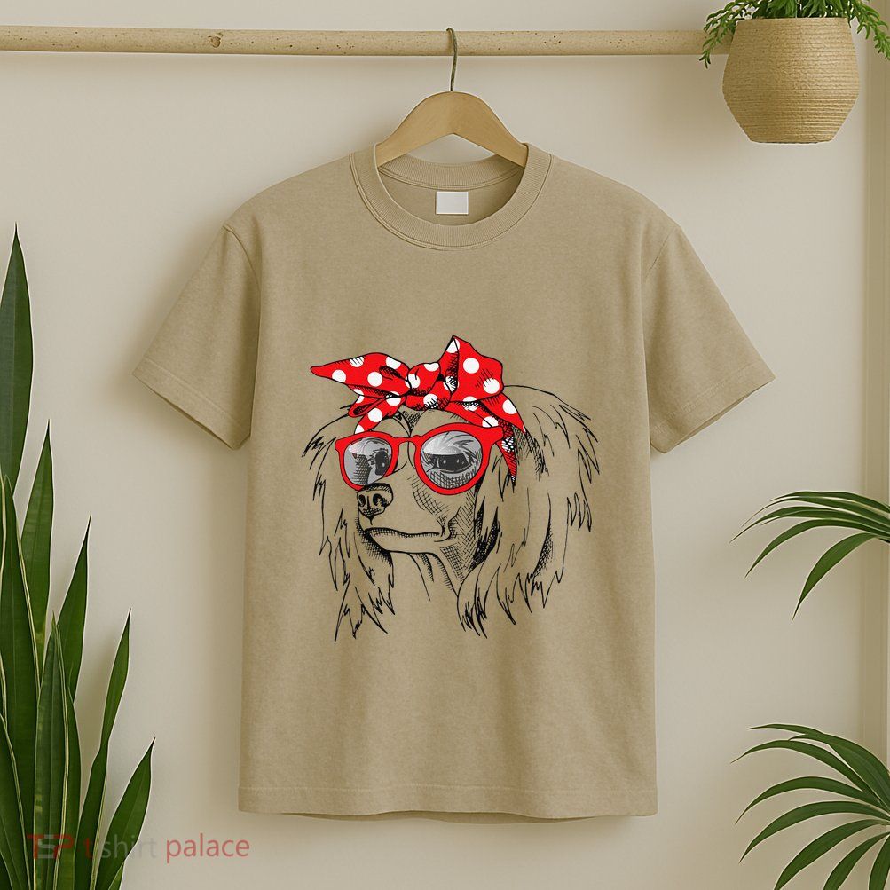 Chinese Crested Dog Mom Bandana Sunglasses MotherS Day T-Shirt