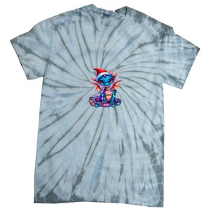 Cute Christmas Dragon Tie-Dye T-Shirt