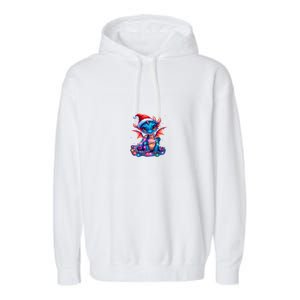 Cute Christmas Dragon Garment-Dyed Fleece Hoodie