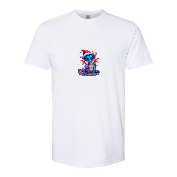 Cute Christmas Dragon Softstyle CVC T-Shirt