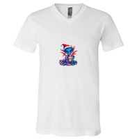 Cute Christmas Dragon V-Neck T-Shirt