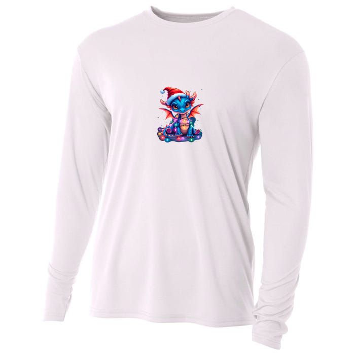 Cute Christmas Dragon Cooling Performance Long Sleeve Crew