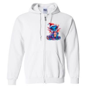 Cute Christmas Dragon Full Zip Hoodie