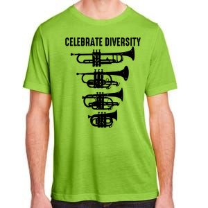 Cool Celebrate Diversity Trumpet Gift Cute Flugelhorn Cornet Adult ChromaSoft Performance T-Shirt