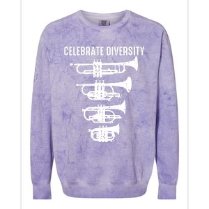 Cool Celebrate Diversity Trumpet Gift Cute Flugelhorn Cornet Colorblast Crewneck Sweatshirt