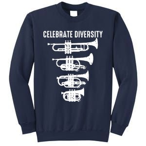 Cool Celebrate Diversity Trumpet Gift Cute Flugelhorn Cornet Sweatshirt