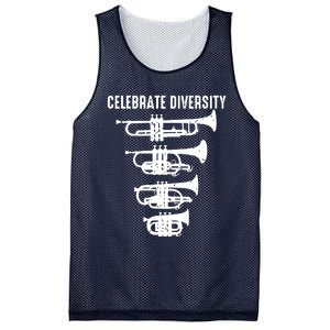 Cool Celebrate Diversity Trumpet Gift Cute Flugelhorn Cornet Mesh Reversible Basketball Jersey Tank