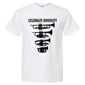 Cool Celebrate Diversity Trumpet Gift Cute Flugelhorn Cornet Garment-Dyed Heavyweight T-Shirt