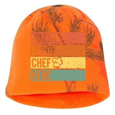 Chef Cook Dad Husband Daddy Hero Fathers Day Gift Tee Kati - Camo Knit Beanie