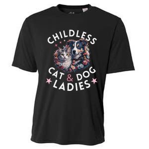 Childless Cat & Dog Ladies Voting For Kamala President 2024 Cooling Performance Crew T-Shirt