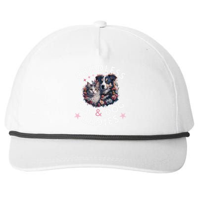 Childless Cat & Dog Ladies Voting For Kamala President 2024 Snapback Five-Panel Rope Hat