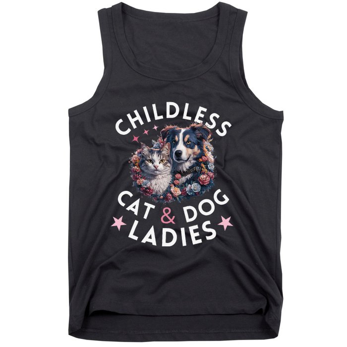 Childless Cat & Dog Ladies Voting For Kamala President 2024 Tank Top