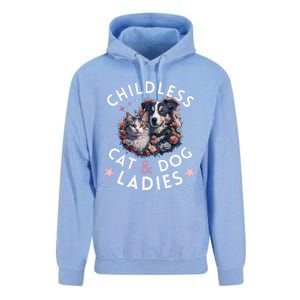 Childless Cat & Dog Ladies Voting For Kamala President 2024 Unisex Surf Hoodie