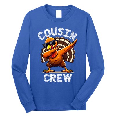 Cousin Crew Dabbing Turkey Thanksgiving Celebration Cute Gift Long Sleeve Shirt