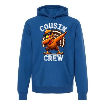 Cousin Crew Dabbing Turkey Thanksgiving Celebration Cute Gift Premium Hoodie