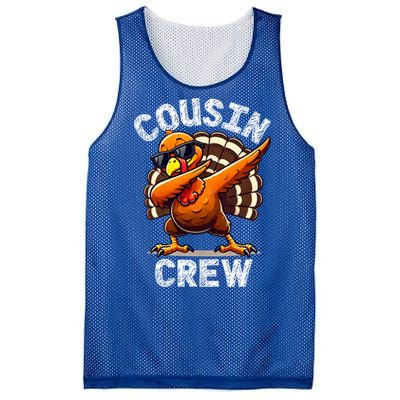 Cousin Crew Dabbing Turkey Thanksgiving Celebration Cute Gift Mesh Reversible Basketball Jersey Tank